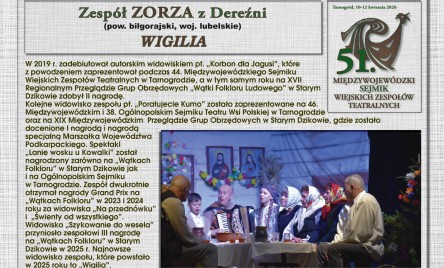51. MIĘDZYWOJEWÓDZKI SEJMIK WIEJSKICH ZESPOŁÓW TEATRALNYCH-PROGRAM