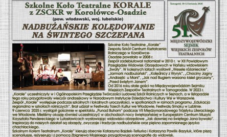 51. MIĘDZYWOJEWÓDZKI SEJMIK WIEJSKICH ZESPOŁÓW TEATRALNYCH-PROGRAM