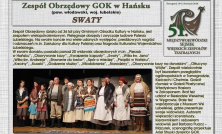 51. MIĘDZYWOJEWÓDZKI SEJMIK WIEJSKICH ZESPOŁÓW TEATRALNYCH-PROGRAM